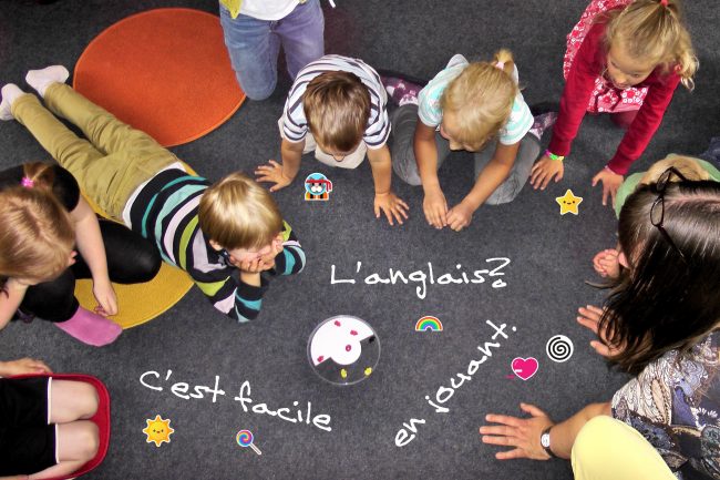Kids playing on floor