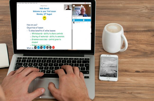 Online Lesson with me on screen