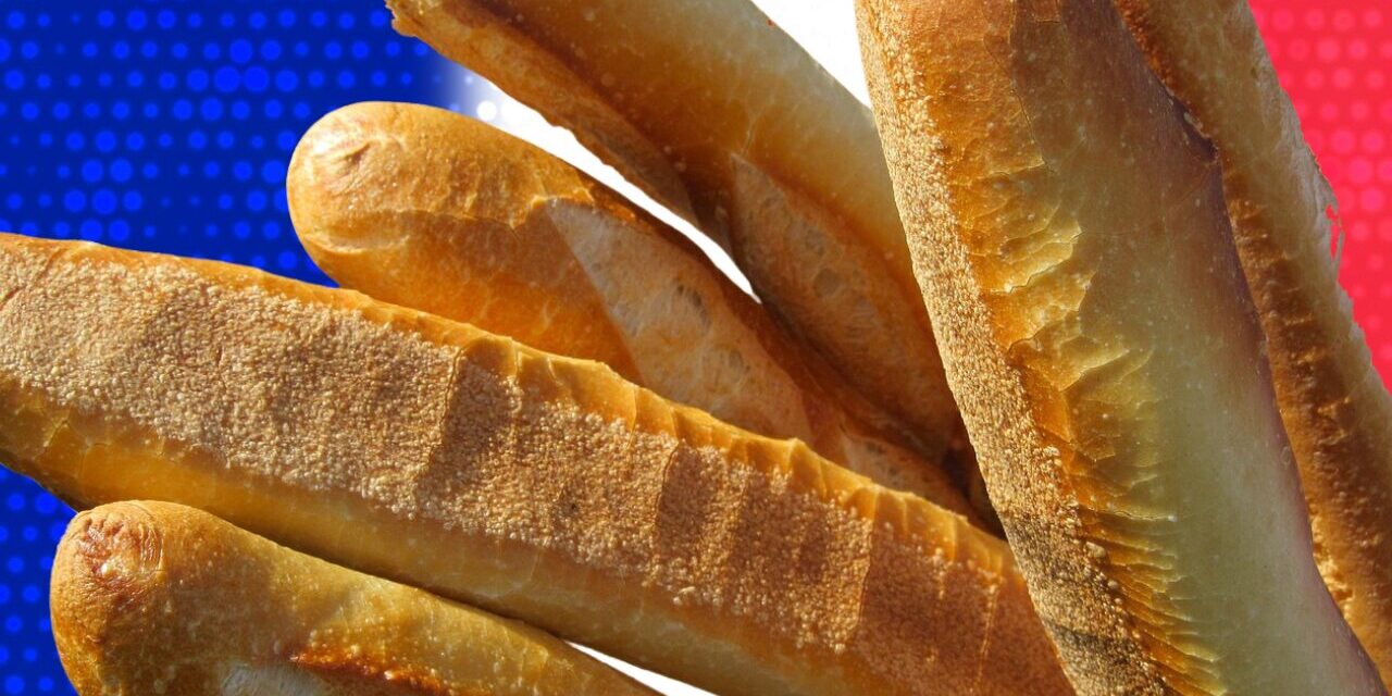 Baguette on French flag